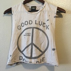 Loser machine crop top PEACE ✌🏾 size small